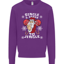 Single and Ready to Jingle Christmas Funny Mens Sweatshirt Jumper Purple