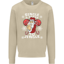 Single and Ready to Jingle Christmas Funny Mens Sweatshirt Jumper Sand