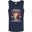 Single and Ready to Jingle Christmas Funny Mens Vest Tank Top Navy Blue