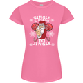 Single and Ready to Jingle Christmas Funny Womens Petite Cut T-Shirt Azalea