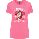 Single and Ready to Jingle Christmas Funny Womens Wider Cut T-Shirt Azalea