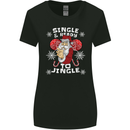 Single and Ready to Jingle Christmas Funny Womens Wider Cut T-Shirt Black