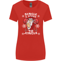 Single and Ready to Jingle Christmas Funny Womens Wider Cut T-Shirt Red