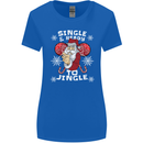 Single and Ready to Jingle Christmas Funny Womens Wider Cut T-Shirt Royal Blue
