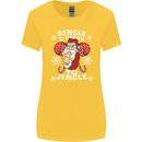 Single and Ready to Jingle Christmas Funny Womens Wider Cut T-Shirt Yellow