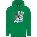 Sitting Smoking Weed Feeling High Cannabis Childrens Kids Hoodie Irish Green