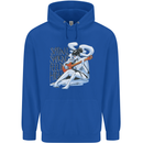 Sitting Smoking Weed Feeling High Cannabis Childrens Kids Hoodie Royal Blue