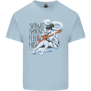 Sitting Smoking Weed Feeling High Cannabis Kids T-Shirt Childrens Light Blue