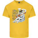 Sitting Smoking Weed Feeling High Cannabis Kids T-Shirt Childrens Yellow