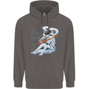 Sitting Smoking Weed Feeling High Cannabis Mens 80% Cotton Hoodie Charcoal