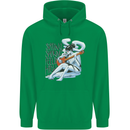 Sitting Smoking Weed Feeling High Cannabis Mens 80% Cotton Hoodie Irish Green