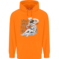 Sitting Smoking Weed Feeling High Cannabis Mens 80% Cotton Hoodie Orange