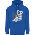 Sitting Smoking Weed Feeling High Cannabis Mens 80% Cotton Hoodie Royal Blue