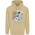 Sitting Smoking Weed Feeling High Cannabis Mens 80% Cotton Hoodie Sand