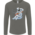 Sitting Smoking Weed Feeling High Cannabis Mens Long Sleeve T-Shirt Charcoal