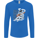 Sitting Smoking Weed Feeling High Cannabis Mens Long Sleeve T-Shirt Royal Blue