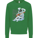 Sitting Smoking Weed Feeling High Cannabis Mens Sweatshirt Jumper Irish Green