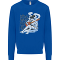 Sitting Smoking Weed Feeling High Cannabis Mens Sweatshirt Jumper Royal Blue