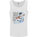 Sitting Smoking Weed Feeling High Cannabis Mens Vest Tank Top White