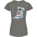 Sitting Smoking Weed Feeling High Cannabis Womens Petite Cut T-Shirt Charcoal