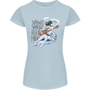 Sitting Smoking Weed Feeling High Cannabis Womens Petite Cut T-Shirt Light Blue