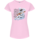 Sitting Smoking Weed Feeling High Cannabis Womens Petite Cut T-Shirt Light Pink