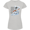 Sitting Smoking Weed Feeling High Cannabis Womens Petite Cut T-Shirt Sports Grey