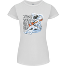 Sitting Smoking Weed Feeling High Cannabis Womens Petite Cut T-Shirt White