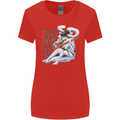 Sitting Smoking Weed Feeling High Cannabis Womens Wider Cut T-Shirt Red