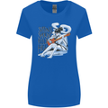 Sitting Smoking Weed Feeling High Cannabis Womens Wider Cut T-Shirt Royal Blue