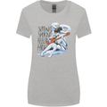 Sitting Smoking Weed Feeling High Cannabis Womens Wider Cut T-Shirt Sports Grey