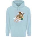 Sitting Smoking Weed Feeling High Drugs Childrens Kids Hoodie Light Blue