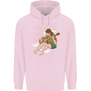 Sitting Smoking Weed Feeling High Drugs Childrens Kids Hoodie Light Pink