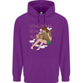 Sitting Smoking Weed Feeling High Drugs Childrens Kids Hoodie Purple