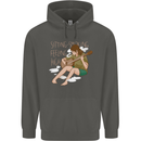 Sitting Smoking Weed Feeling High Drugs Childrens Kids Hoodie Storm Grey