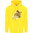 Sitting Smoking Weed Feeling High Drugs Childrens Kids Hoodie Yellow