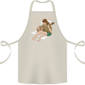 Sitting Smoking Weed Feeling High Drugs Cotton Apron 100% Organic Natural