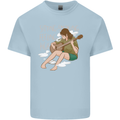 Sitting Smoking Weed Feeling High Drugs Kids T-Shirt Childrens Light Blue