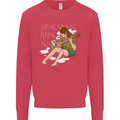 Sitting Smoking Weed Feeling High Drugs Mens Sweatshirt Jumper Heliconia