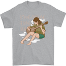 Sitting Smoking Weed Feeling High Drugs Mens T-Shirt 100% Cotton Sports Grey