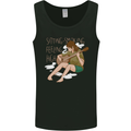 Sitting Smoking Weed Feeling High Drugs Mens Vest Tank Top Black