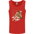 Sitting Smoking Weed Feeling High Drugs Mens Vest Tank Top Red