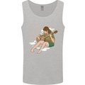 Sitting Smoking Weed Feeling High Drugs Mens Vest Tank Top Sports Grey