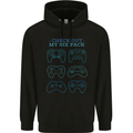 Six Pack Controller Funny Gaming Gamer Childrens Kids Hoodie Black