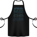 Six Pack Controller Funny Gaming Gamer Cotton Apron 100% Organic Black