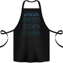 Six Pack Controller Funny Gaming Gamer Cotton Apron 100% Organic Black