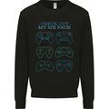 Six Pack Controller Funny Gaming Gamer Kids Sweatshirt Jumper Black