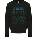 Six Pack Controller Funny Gaming Gamer Kids Sweatshirt Jumper Black