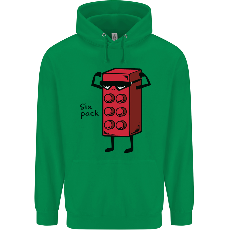 Six Pack Funny Gym Training Top Fat Obese Childrens Kids Hoodie Irish Green