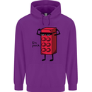 Six Pack Funny Gym Training Top Fat Obese Childrens Kids Hoodie Purple